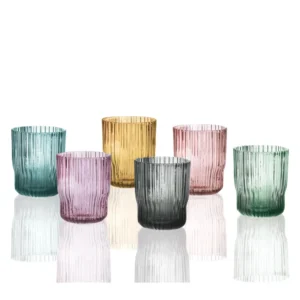 Set 6 bicchieri col. Ass. - Plissè