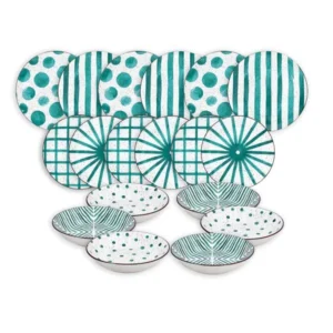 Serv. 18 pz teal mirage