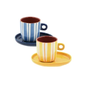 Set 2 tazze caffè c/p Righe - Attimi