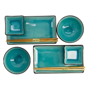 Set sushi 8pz GLASSY TURQUOISE