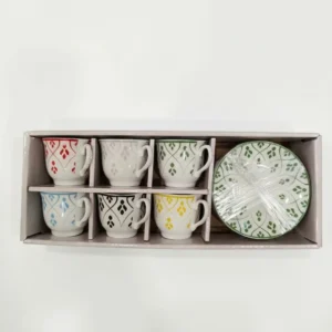 Set 6 tazzine caffè Decori assortiti