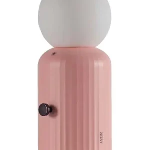 Lampada e ricarica wireless rosa - Lund London