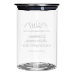 Barattolo Sale inox/vetro
