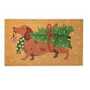 Zerbino - bassotto con albero di natale